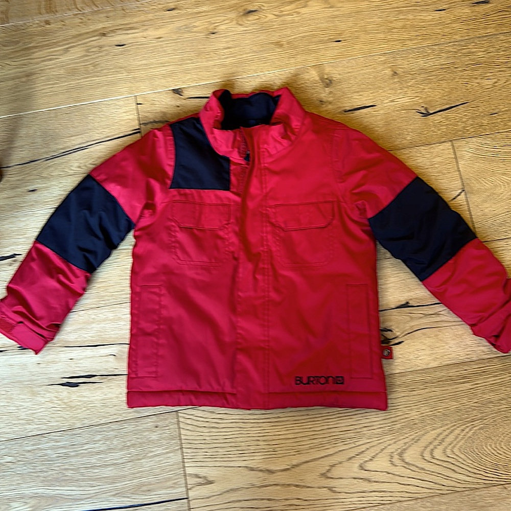Burton red/black ski jacket size 5/6